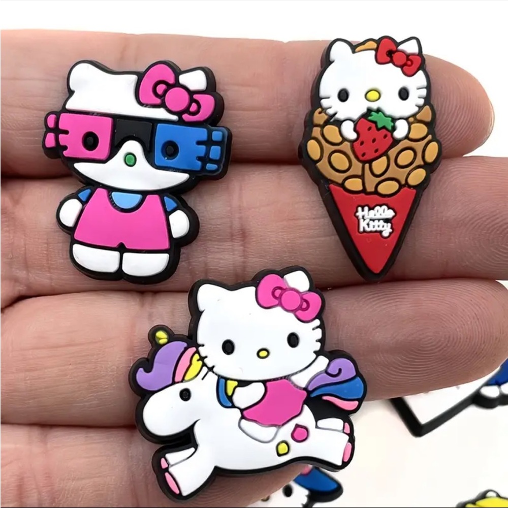 🆕 10PCS Hello Kitty Kawaii Style Shoes Decoration Charms For Clogs Sanda… - Picture 4 of 8